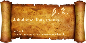 Jakubecz Kunigunda névjegykártya